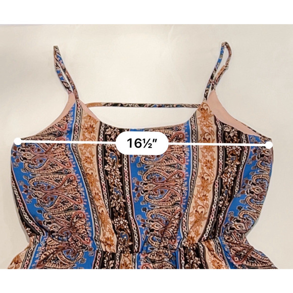 Everly Sundress Sleeveless Lined Size M Backless Cute Festival Fall Colors - Picture 7 of 12